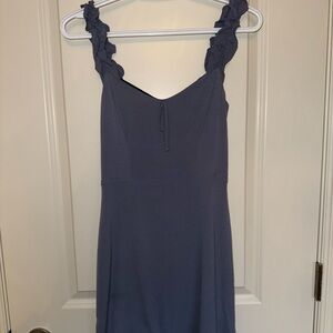 Sunday Best Slate Blue Textured Dress